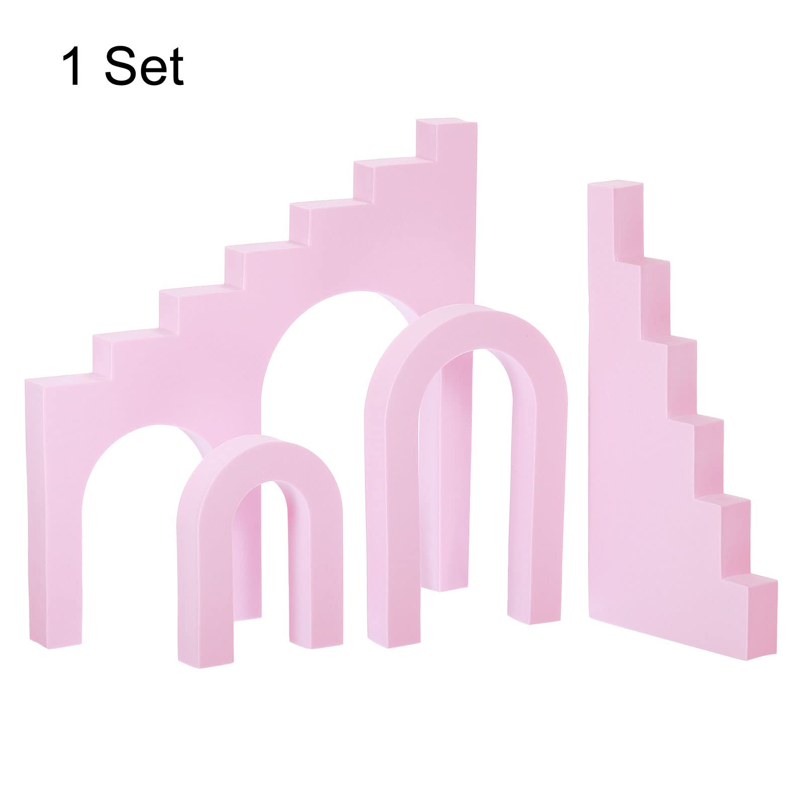 PATIKIL Set Scenografia Cubi Geometrici In Schiuma Dura – Sfondo Per Foto Di Cosmetici, Profumi E Fiori, Beige 30x30cm - 4