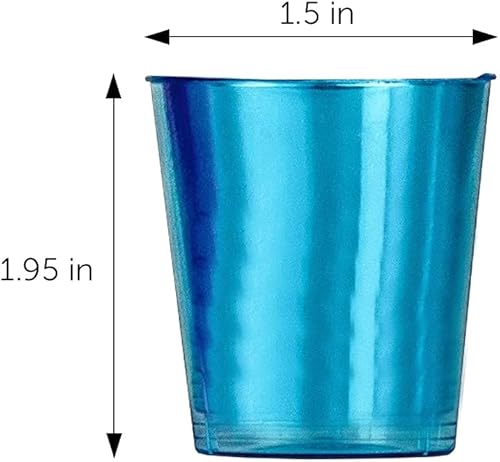 Miniatura 8 de DecorRack Vasos de chupito de neón de 2 onzas, vaso de chupito de plástico, vasos de fiesta desechables, mini vasos de chupito (paquete de 24)