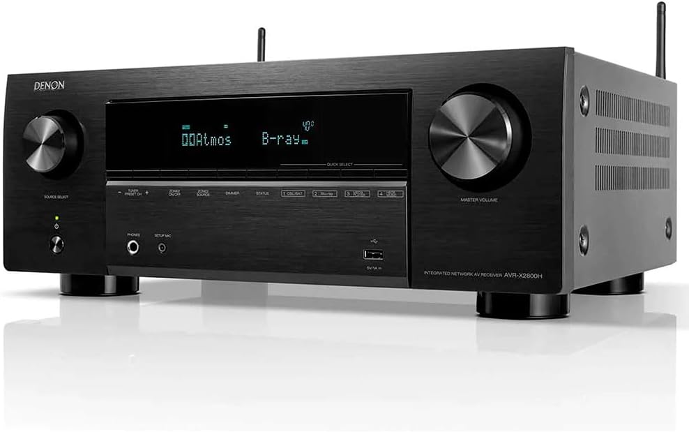 AVR-X2800H, 7.2ch, WiFi, Blutooth, 8K, 3D Audio, Dolby Atmos and DTS:X AV Receiver with HEOS® Built-in (Black)