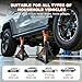 SENKEYFE 3 Ton (6,600 LBs) Jack Stands with Crossbars,Double Pin Locking,Rubber Cover,Large Foot Base,12