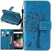 Moto G4 Play Case, Harryshell Caving Tree Kickstand Flip PU Wallet Leather Protective Case Cover with Card Slot & Wrist Strap for Motorola Moto G Play Version (2016) / G4 Play (Blue)