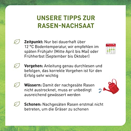 Plantura Rasen-Nachsaat, schnellkeimendes Premium-Saatgut mit Mantelsaat, 2 kg für 100 m² - Image 8