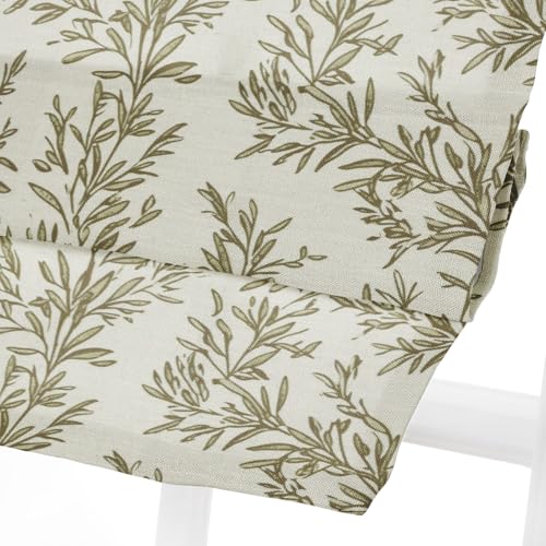 Image of TWOPAGES No Drill Cordless Vintage Leaf Print Roman Shades Linen Textured Roman Blinds for Windows, Custom Made Room Darkening Light Filtering Roman Window Shades, Stone, 1 Piece