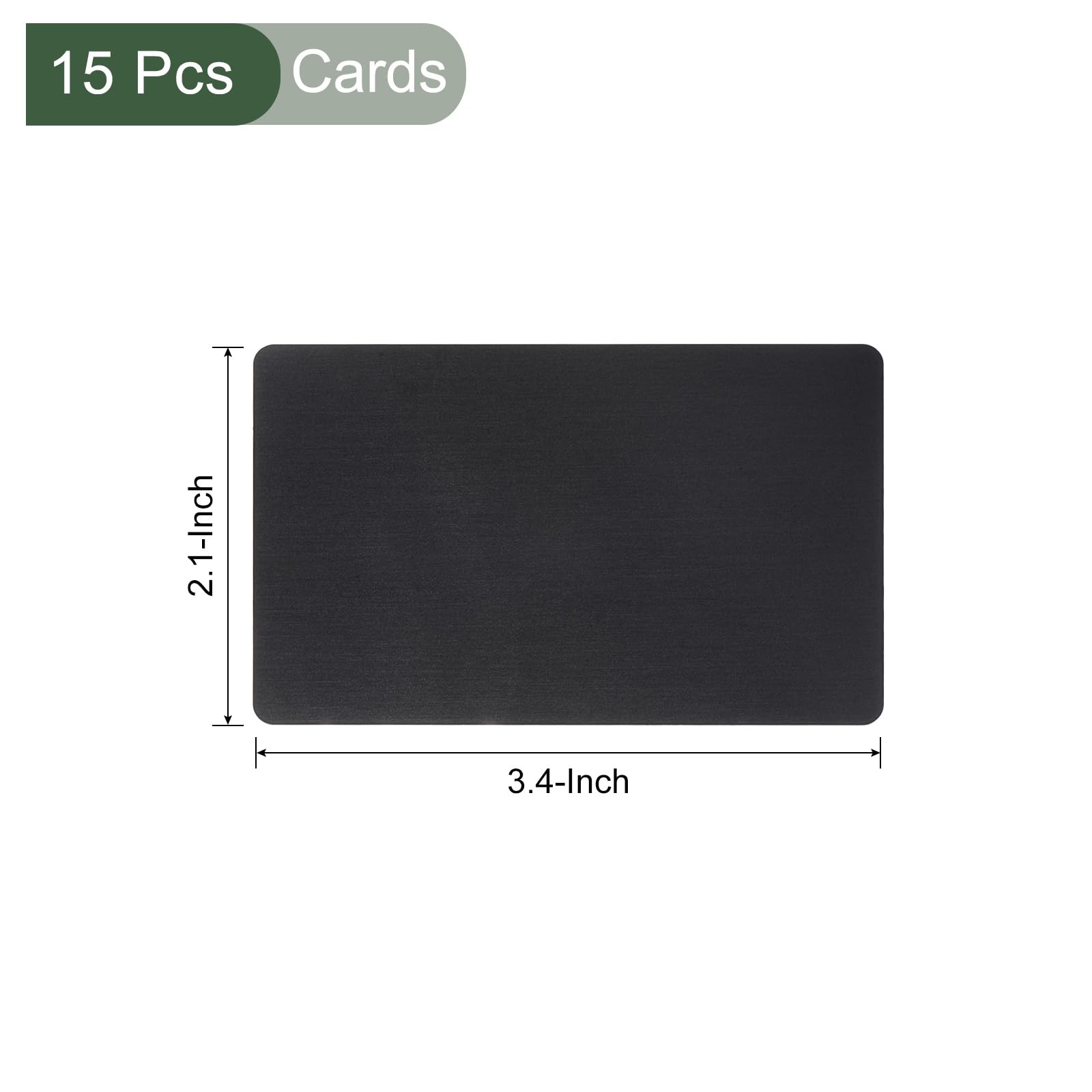 YOKIVE 15 Pcs Anodized Aluminum Business Card with Smooth Surface, Laser Engraving, Great for Office Hotel, Workshop (Black - Image 2