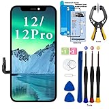 EFAITHFIX for iPhone 12/12 PRO LCD Screen Replacement 6.1 Inch LCD Screen with Clamp Suction Cup 3D