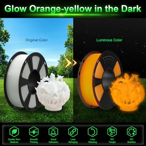 Image of Geeetech Luminous PLA 3D Printer Filament, Glow in The Dark Blue, 1.75mm(±0.02 mm), 1kg, Amazing Brightness and Long Time Light, Fit Most FDM 3D Printer