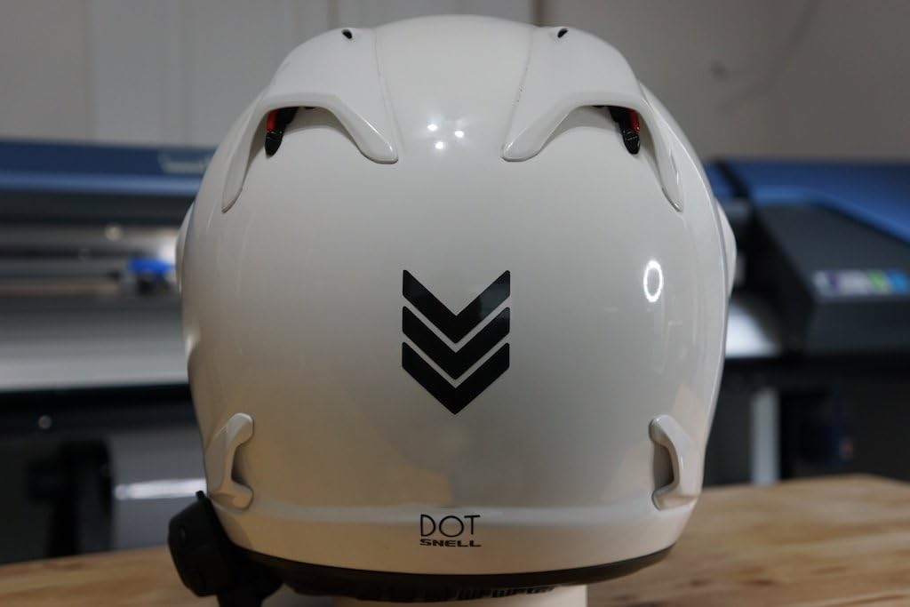 gs00045b Helmet Graphics Chevron Reflective for Arai XD4 - Black