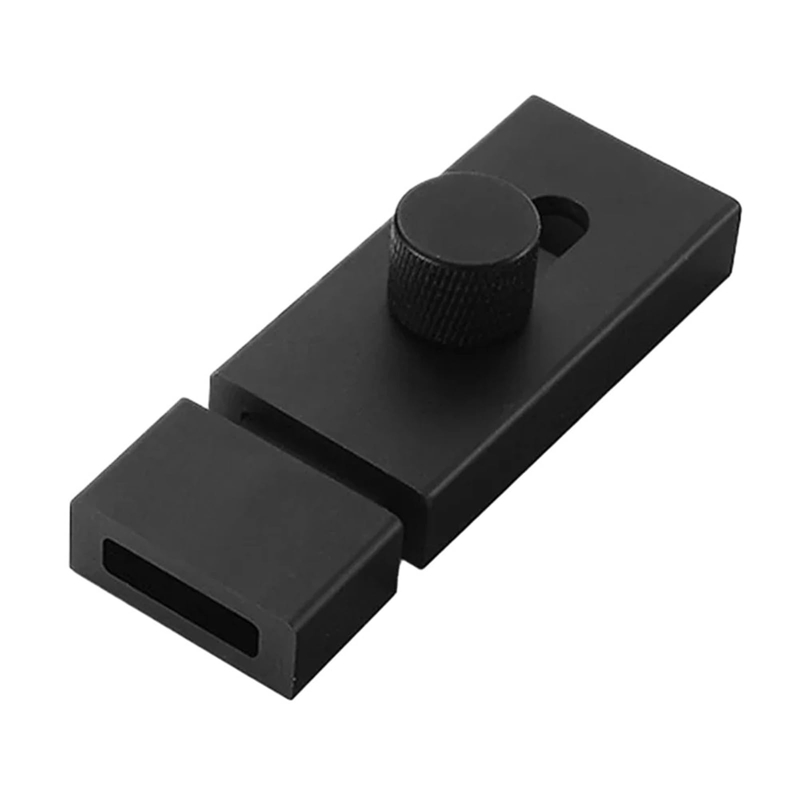 Gate Bolt Door Lock Latch Punch-Free Bolt Sliding Bolts Anti-Theft Security Aluminum Alloy Toilet Gate Hardware(Black 80mm)