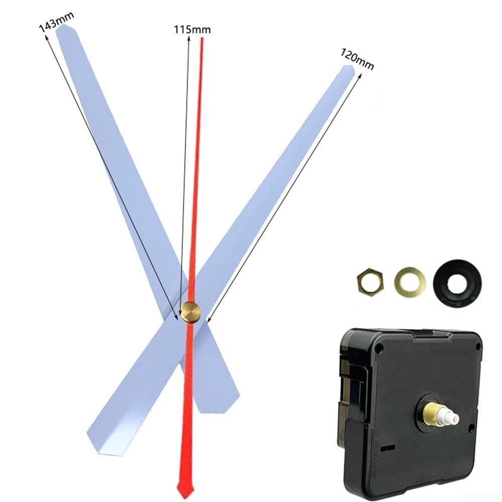 Tools Uhrwerk-Set für große Wanduhren, wichtige Teile für eine einfache Montage (schwarz)