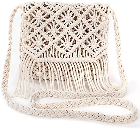 HORIALENCE Strohtasche Damen - Gewebte Umhängetasche Mit Quaste