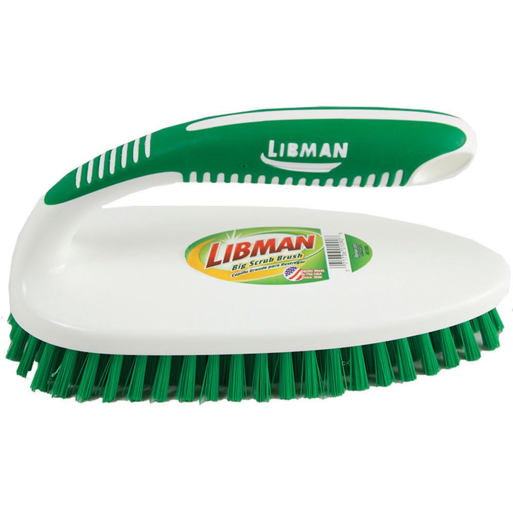 Libman Cepillo de Fregar, Fibras de Pet recicladas de plástico, Verde y Blanco