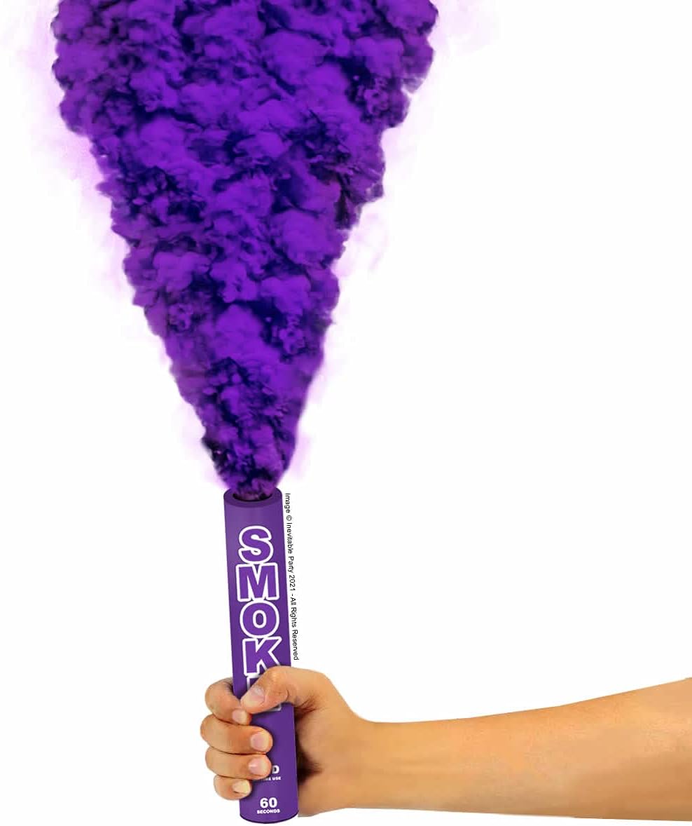 Inevitable Party Ring Pull Handheld Daytime Smoke for Paintball, Weddings, Photoshoots & Special Effects (Purple)