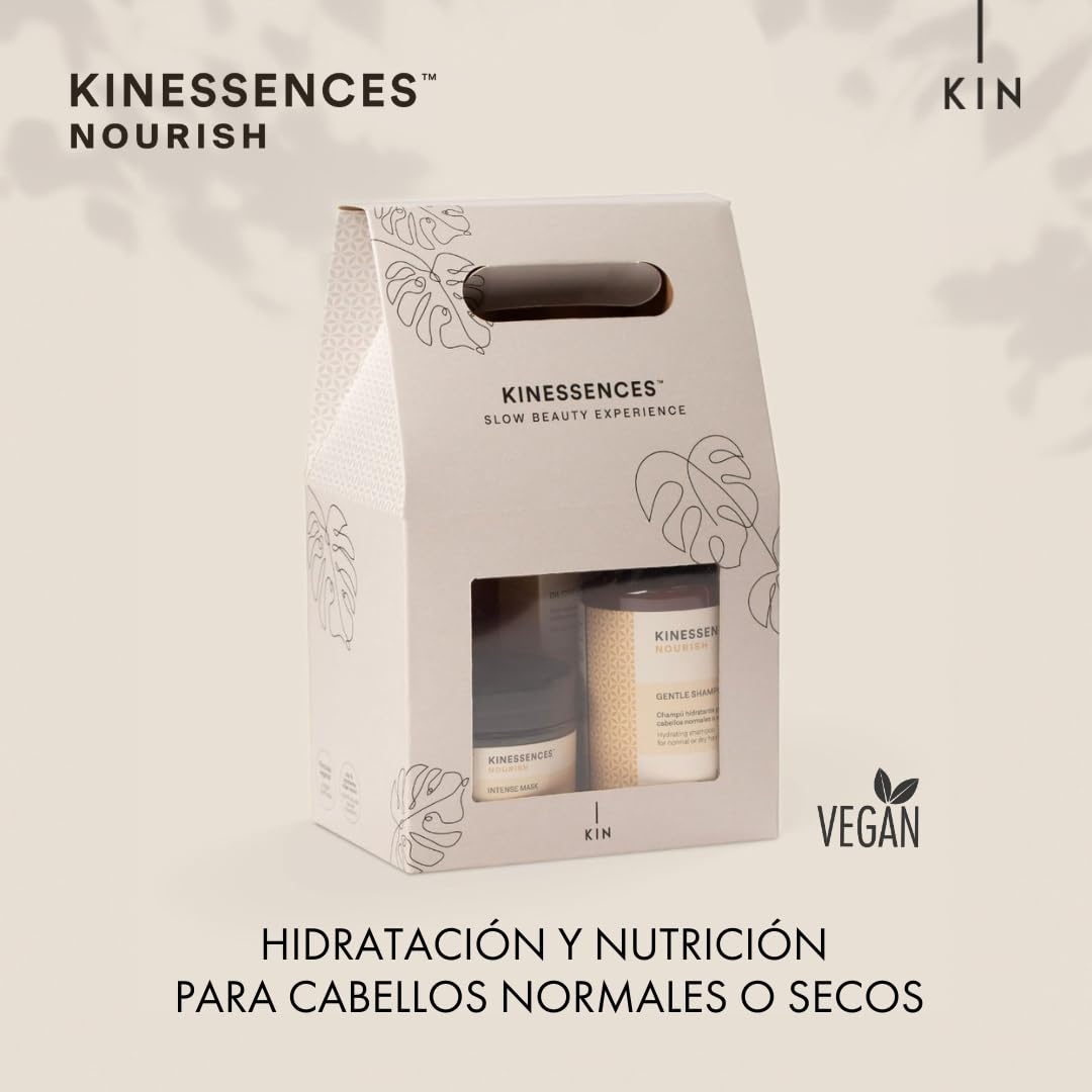 KIN Cosmetics KINESSENCES Nourish Shampoo + Intense Mask + Oil Cream Tratamiento hidratación cabellos normales secos