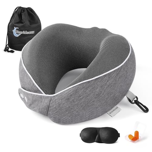 Nourideaux Nackenkissen Dunkelgrau Flugzeug Reise Gadgets Nackenhörnchen Schlaf Travel Neck Pillow Reiseset Auto Reiseutensilien