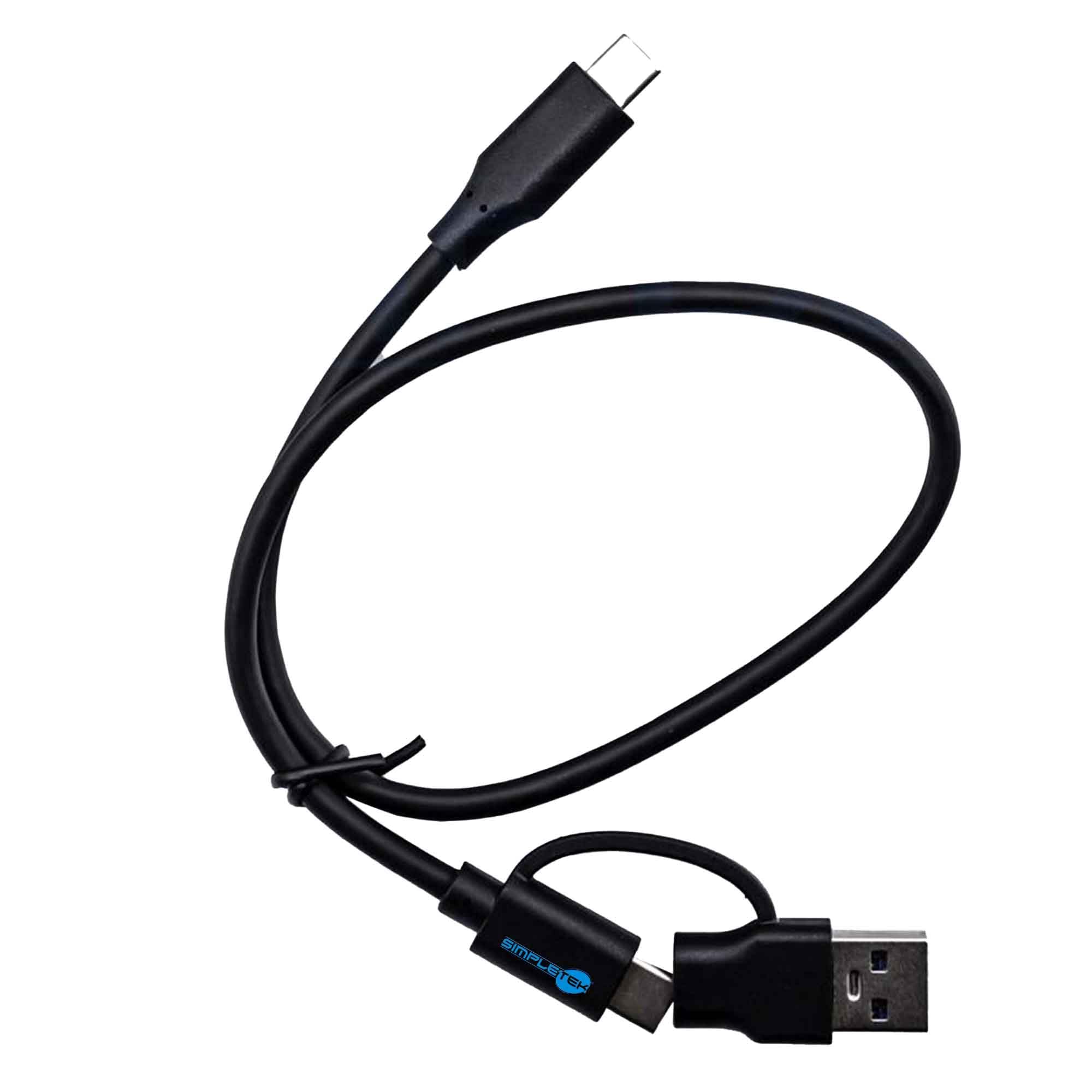 SIMPLETEK Caddy Obudowa SSD M.2 Dual Protocol 10 Gb/s USB 3.1 typu C | NVMe (10G) i SATA (6G) | SSD 16 GB w zestawie