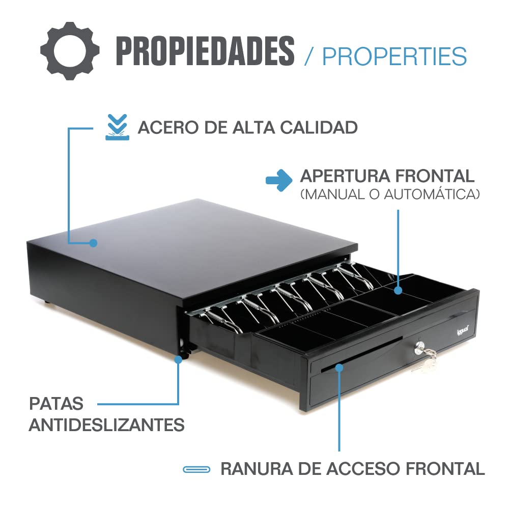 Cassetto Portamonete iggual IRON-30 Nero