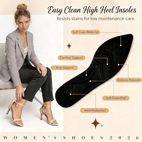 4 pares de plantillas para tacones altos para mujer miniatura 5