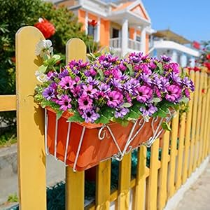 6 Bundles Artificial Wildflowers Fake Daisy Silk Faux Flowers with Stems Arrangements for Home Outdoor Indoor Vase Kitchen Table Office Party Garden Decoration (Purple) 6 Bundles Artificial Wildflowers Fake Daisy Silk Faux Flowers with Stems Arrangements for Home Outdoor Indoor Vase Kitchen Table Office Party Garden Decoration Purple