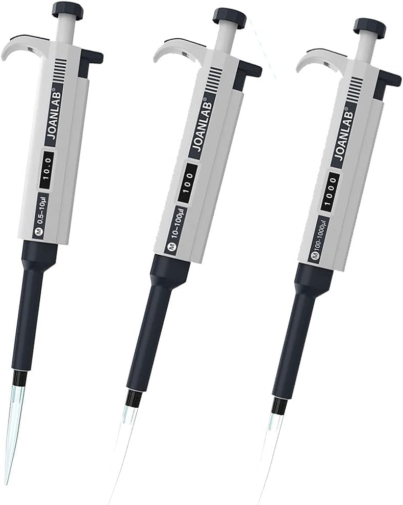 Micropipette scientifique réglable multi-volumes et autoclavable en lot de 3