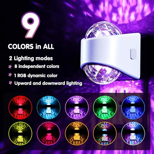 Image of L LOHAS LED Night Light for Kids,Plug in Night Light with Light Sensor,Multi-Color Projector Light for Kids Playroom Ceiling Decor Home Theater Party