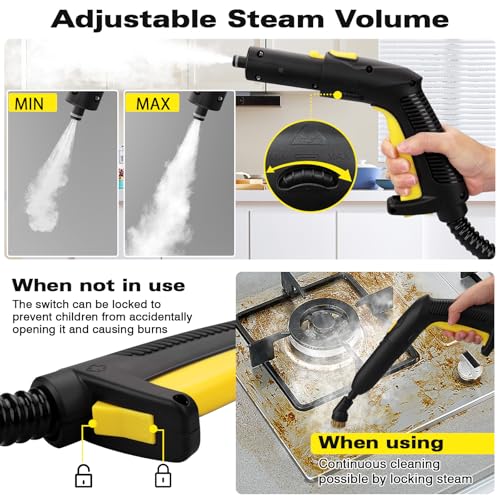 Image of TVD Steam Cleaner, Steamer for Cleaning with 26 Accessories, Steam Cleaner for Home with 5M Extra-Long Power Cord for Home Floor Cleaning, Tile Detailing, Grout, Upholstery.