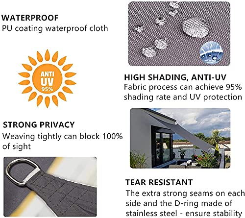 Hon Far Sail Shade,Sun Sail Tenda impermeabile per...