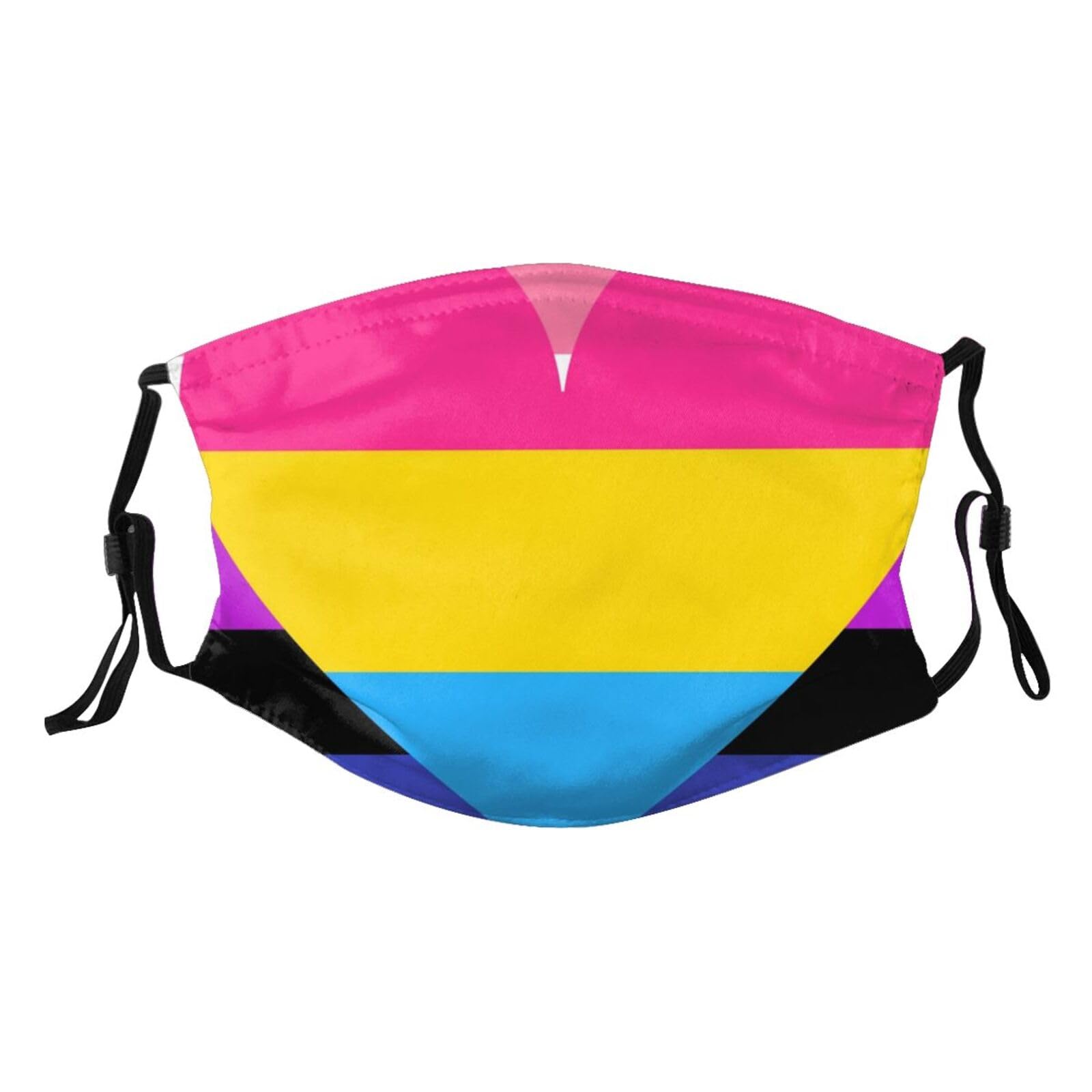 Genderfluid Pansexual Pride Flag Adult Dust Mask Adjustable Dust Face with 2 Filter5