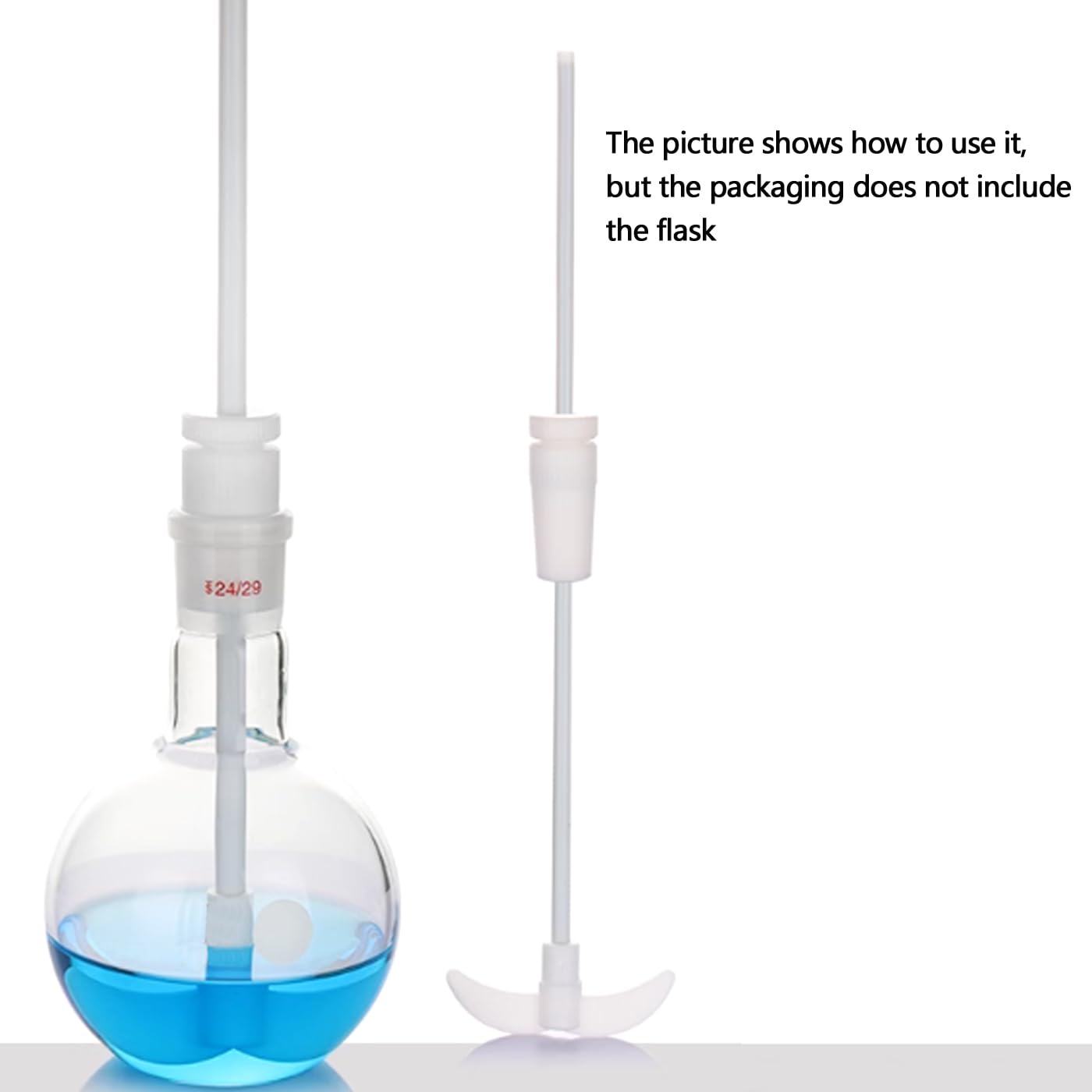 Agitatore con barra di miscelazione in PTFE Asta di agitazione in PTFE con tappo, resistente alle alte temperature e agli acidi, non adesiva, for uso di laboratorio