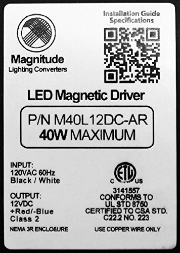 12V Magnitude Magnetic Dimmable LED Driver Transformer Hardwired Under Cabinet Lighting 40 Watt - Inspired LED - Thumbnail 6