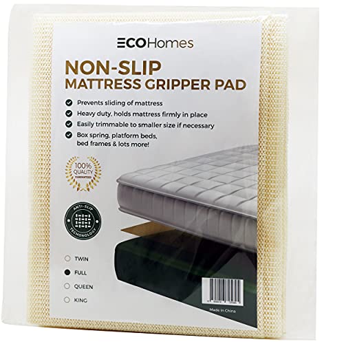 ECOHomes Non Slip Mattress Grip Pad Keep Mattress from Sliding - Slip Resistant Mattress Gripper - Antislip Box Spring, Platforms & Bed Frames - No Slip Sticky Mattress Slide Stopper (Full/Full XL)