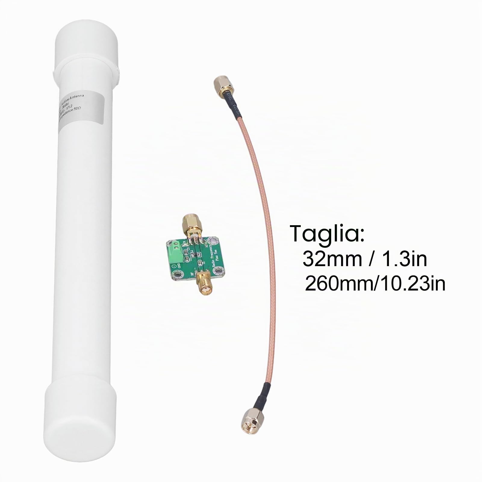 Antenna ADS-B 1090MHz Alto Guadagno 9dBi Omnidirezionale con Connettore SMA per Monitoraggio Aereo con Amplificatore Integrato per Utilizzo Interno
