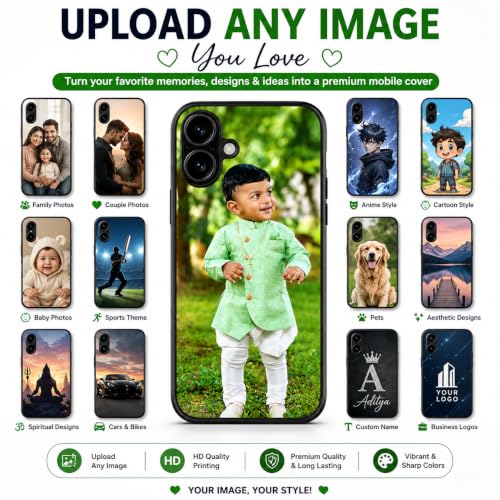 Image of Personalized Mobile Cover | Fits All Mobile Models | Upload Any Photo, Name or Design | Premium Custom Phone Case | HD Quality Printing | Glossy Finish | Camera Protection