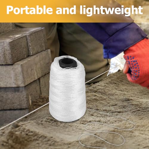 Cuerda de Nylon para Albañilería y Jardinería con 2 Rollos, Hilo Retorcido Resistente para Herramientas de Albañilería miniatura 6