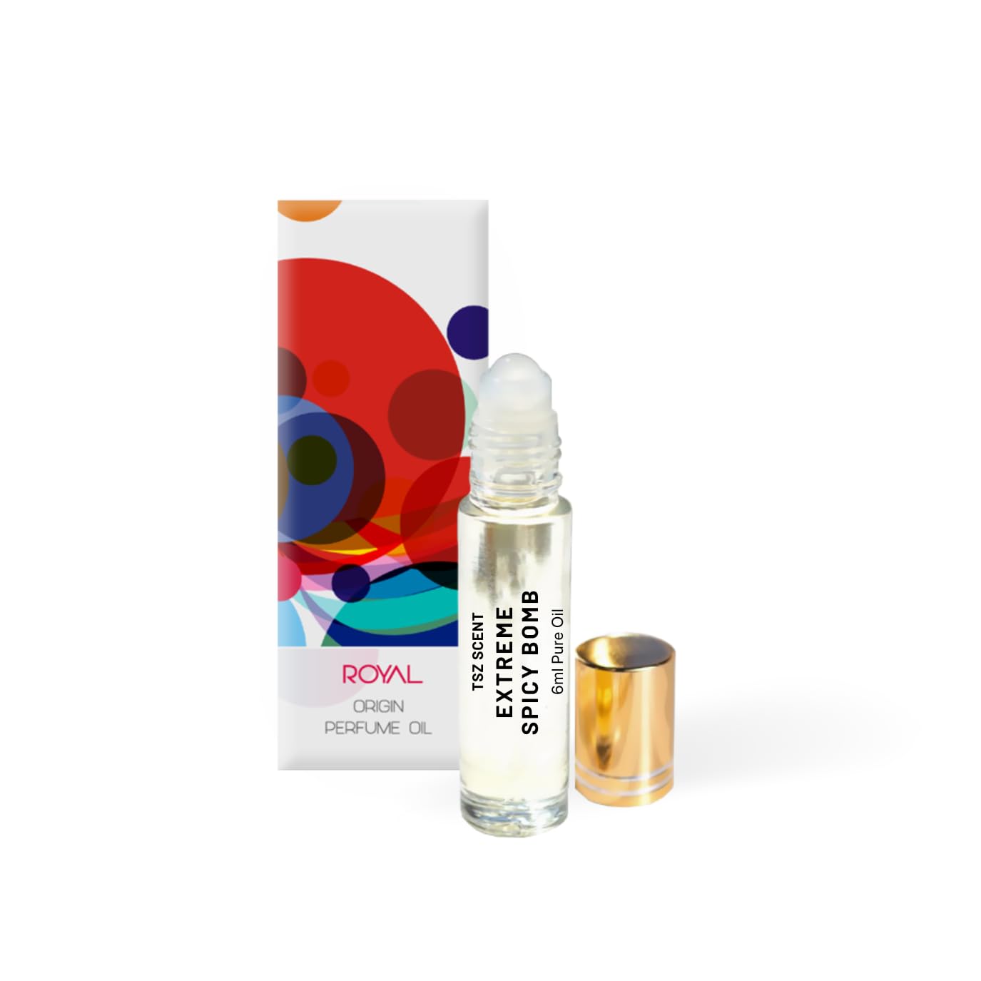 TSZ Scent Extreme Spicy Bombs Men’s Perfume Oil, 6ml Roll-On – Intense Vanilla, Tobaco, & Spices Fragrance for Gents