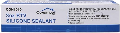 Miniatura 5 de Construct Pro - Sellador de silicona transparente 100% RTV, tubo de 3 onzas