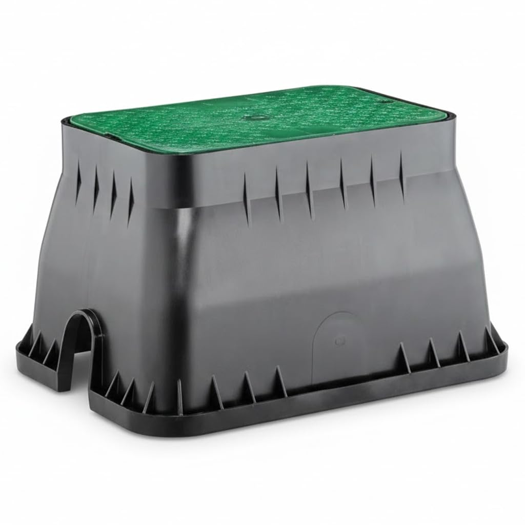 Suinga Pozzetto di Irrigazione Rettangolare Jumbo 50x64x30 cm | Contenitore per 4-7 Elettrovalvole o Accessor