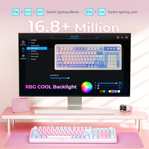 How Playing Piano Makes You More Successful in Life: get total analysis 31 AULA 99 Key Keyboard, Wireless Gaming Keyboard Bluetooth Computer Keyboards Creamy Cute with Number Pad RGB Backlit Tri-Mode BT/2.4GHz/USB-C - Pink #2