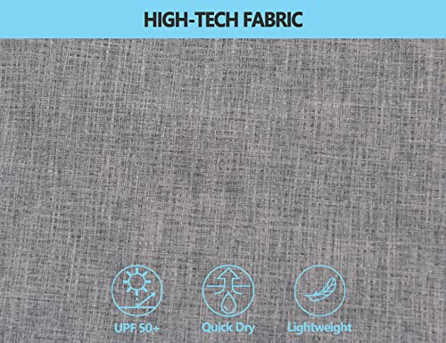 Little Donkey Andy Men's UPF 50+ UV Protection Shirt, Breathable Long Sleeve Fishing Hiking Shirt, Air-Holes Tech4