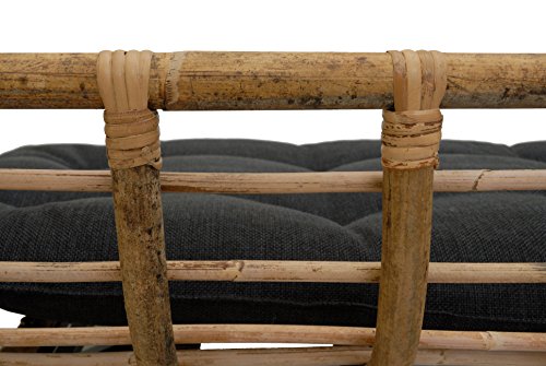 Korb-Outlet Exklusiver Retro-Design Hundekorb/Hundebett/Tierkorb Haustier Bett Groß aus Rattan mit Kissen/Modernes Bett für Katzen und Hunde Grösse XL (Natur)
