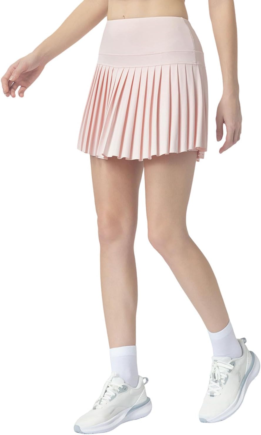 Women's Pleated Skort - High-Waisted, Built-in Dual-Pocket Shorts, UV Protection for Tennis & Daily Wear