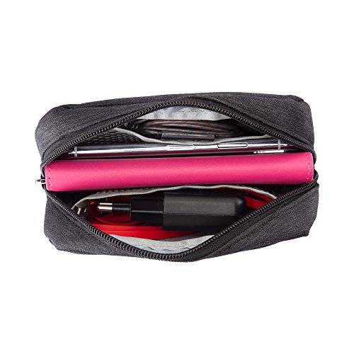 E-Tree Cute Small Pouch, Makeup Cosmetic Bag,Make up Bag for Purse,Toiletry Zipper Pouch,Tech Bag,Electronic Organizer Travel Case,Storage Pouches for Organization Black3