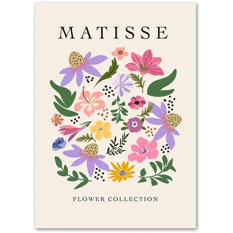 Amazon.co.jp: アンリ・マティス展 ポスターとキャンバス 絵画《花の