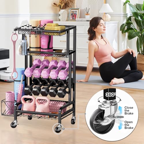 Multifonction support halteres et rangement pour kettlebell et mousse - 3