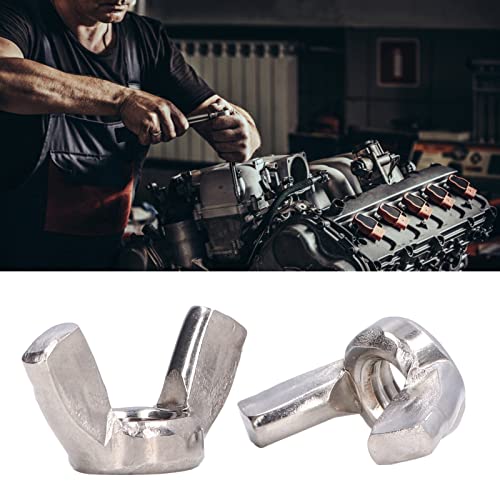 Flügelmuttern, 50 Stück 304 Edelstahl Flügelmuttern Befestigungsteile Schmetterlingsmutter Schrauben Handdrehung Ohr Flügelmuttern Anziehen(M6)