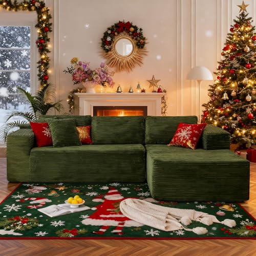 HOMREST 106" Cloud Sectional Couch with Chaise Lounge, L-Shape Mo...