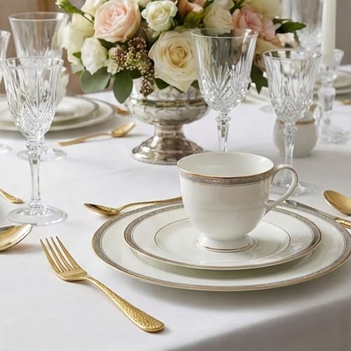 Image of 8.1 inch Hammered Aurum Gold Dinner Forks | 5-Piece Premium Stainless Steel Flatware Set | Elegant Dishwasher-Safe Cutlery for Home, Restaurants, and Gift Giving