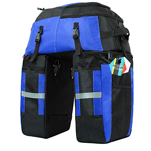 PELLOR 70L MTB Bike Waterproof 3 in 1 Rear Bicycle Bag Pannier Bags