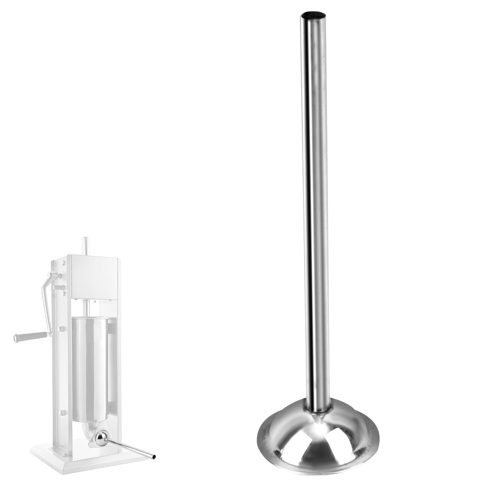 10mm/0.39in Stainless Steel Sausage Stuffing Tube, Durable Stuffing Funnel Compatible with Hakka Lem and Other Brands Manual Electric Sausage Stuffer Kit Parts