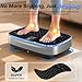 Vibration Plate, EvoSpark Vibration Plate Exercise Machine with 9 LED Light Effects, 2 in 1 Brushless Motors Vibration Platform for Lymphatic Drainage & Weight Loss, Vibrate Fitness Platform