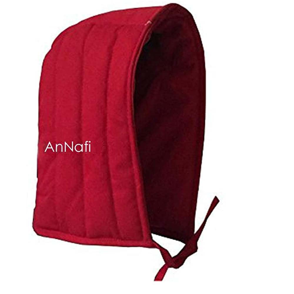AnNafi® Padded Arming Cotton Cap|Protector Under Armor Chainmail Coif Cap for Men, Red, One size
